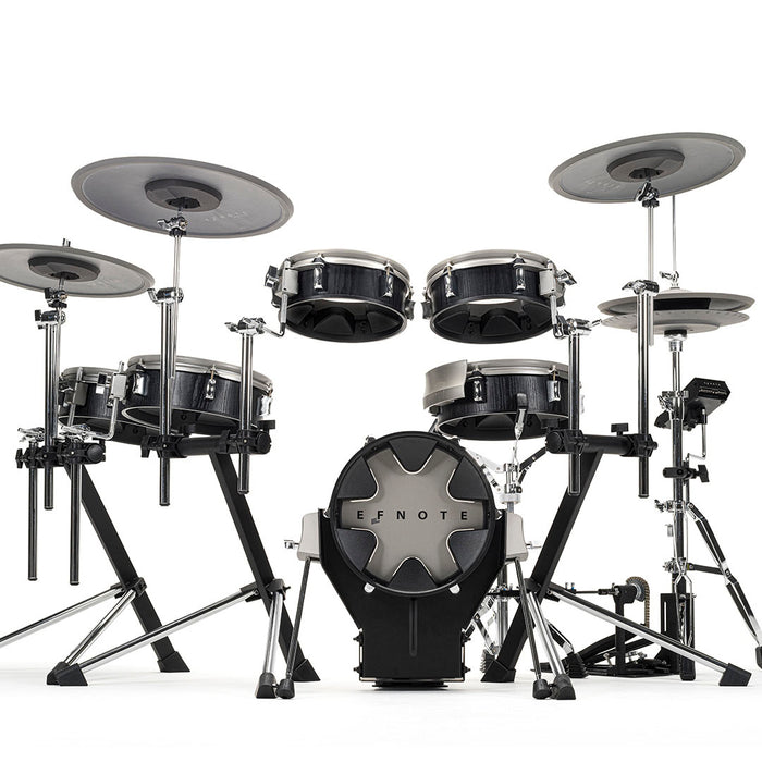 EFNOTE 3X Acoustic Designed Electronic Drum Set, MIDI , w/360 Triggering, , 3 Zone, 8ch XLR - Black Oak Wrap