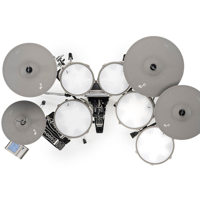 EFNOTE 3X Acoustic Designed Electronic Drum Set, MIDI , w/360 Triggering, , 3 Zone, 8ch XLR - Black Oak Wrap