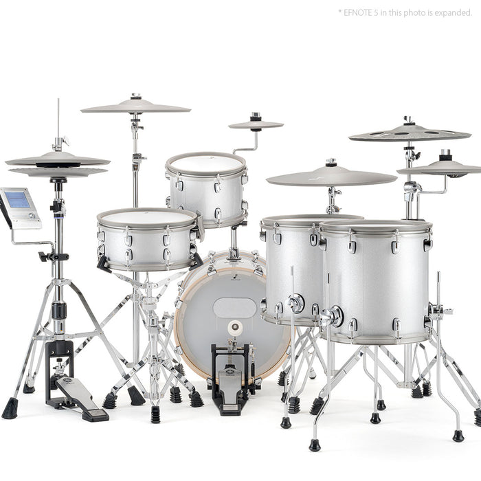 EFNOTE 5 Acoustic Designed Electronic Drum Set, MIDI, w/360 Triggering, 3 Zone, 8ch XLR - White Sparkle