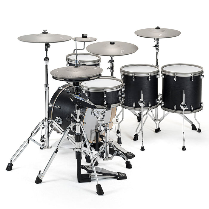 EFNOTE 5X Acoustic Designed Electronic Drum Set, MIDI , w/360 Triggering, , 3 Zone, 8ch XLR - Black Oak Wrap