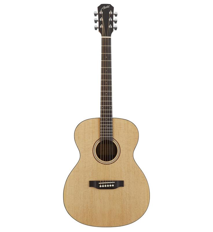 Austin AA25OS Folk/Orchestra Model Acoustic Guitar Satin Natural - Musical Instrument Warehouse