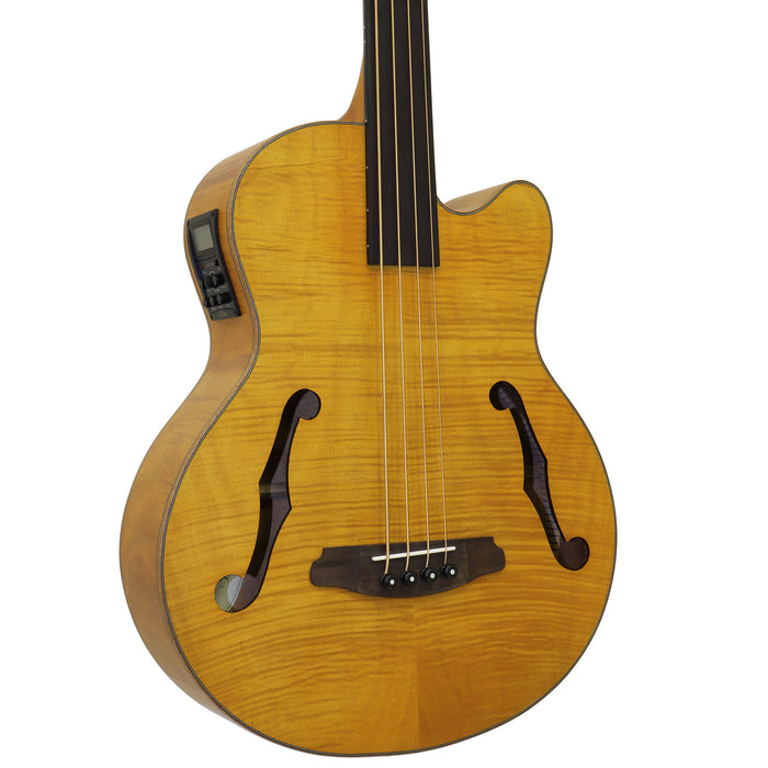 Aria FEB-F2M-FL Electro Acoustic Bass 814MM Medium Scale Fretless - Musical Instrument Warehouse