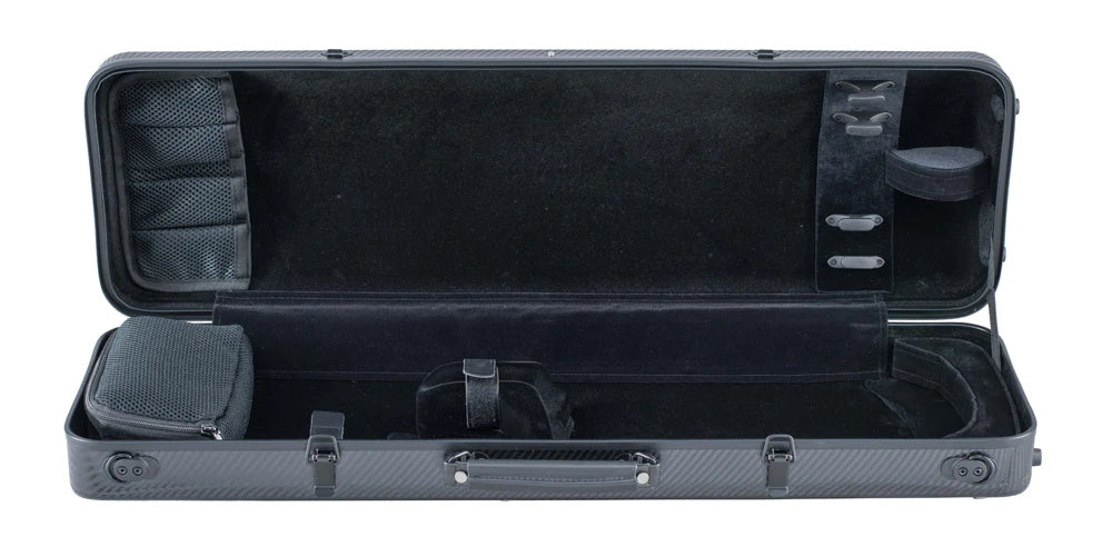 Mirage Violin Case Carbon Poly Shell Oblong Shape Fits 4/4-3/4