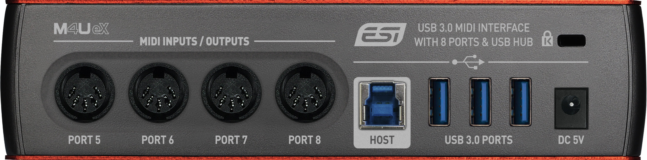 ESI M4U eX - 8-port USB 3.0 MIDI interface with USB hub