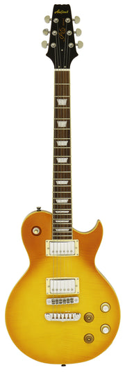 Aria Pro II PE-350PG Electric Guitar - Tribute Aged Lemon Drop - Musical Instrument Warehouse