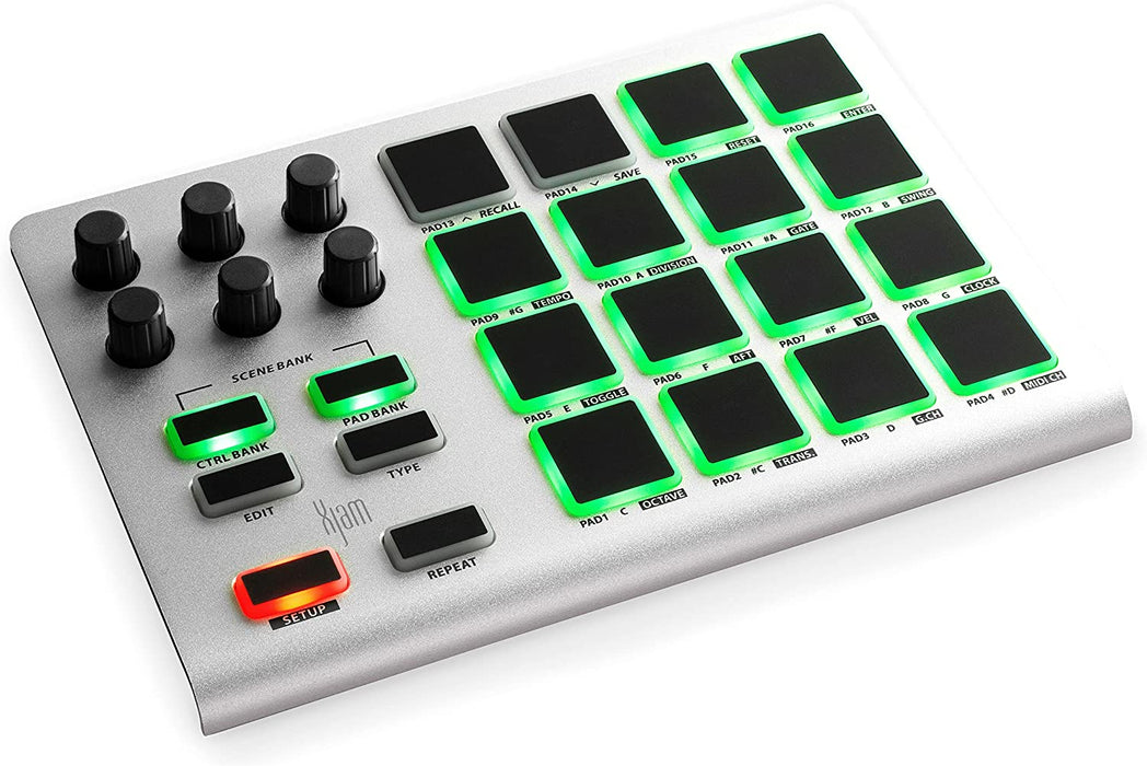 Xjam USB MIDI Performance Controller, polyphonic aftertouch, plug & play on iPad, iPhone, Mac, PC and Software Suite Included